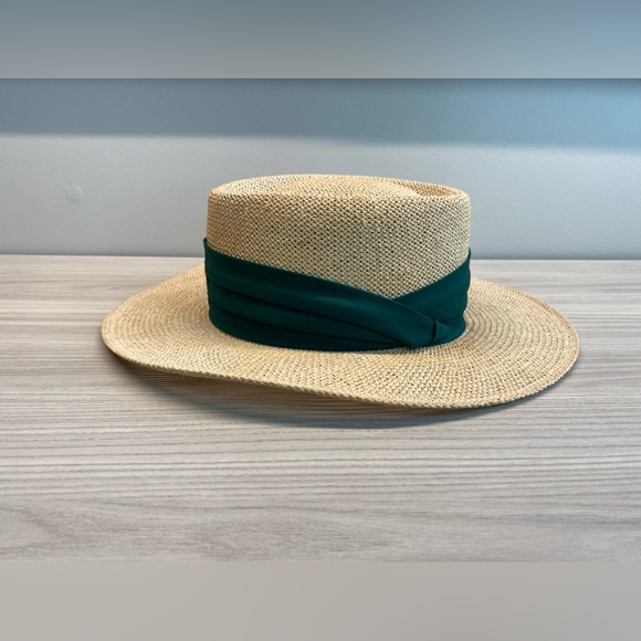 Vintage Town Talk Peanuts Charlie Brown Embroidered Banded Golf Straw Hat - Picture 4 of 13